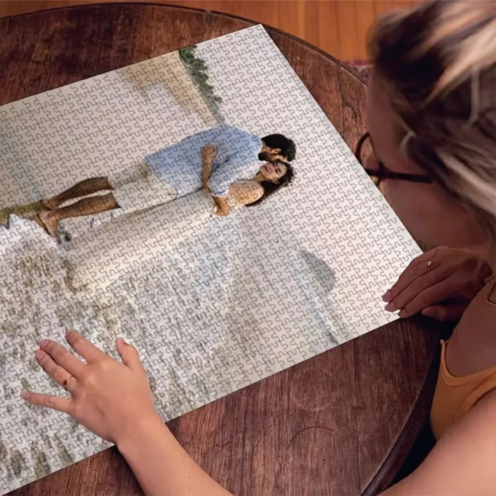 35/300/500/1054pcs Personalized Custom Photo Puzzle Couple Photos Customize Your Puzzle To Create An One-Of-A-Kind Present.