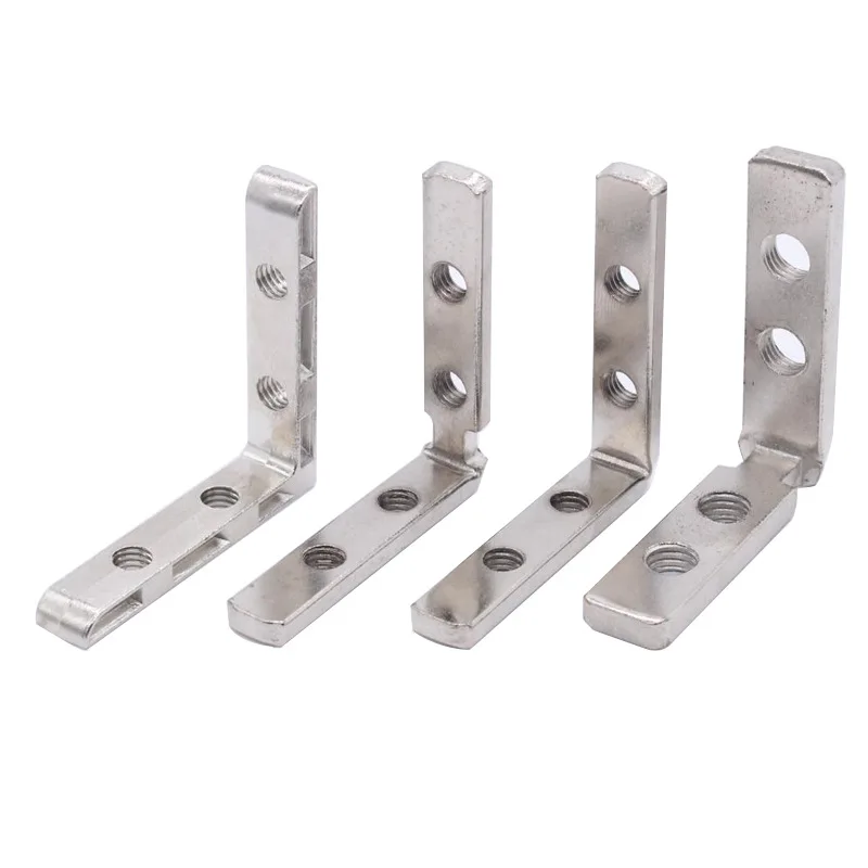 10pcs Aluminium Connector L-shaped Right Angle Connector 1530 2040 Slot Standard 90 Degree Built-in Aluminium Profile CNC Router