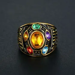 Infinity Stones Ring for Men Women Hip Hop Rock Exaggerated Trendy Jewelry Gifts