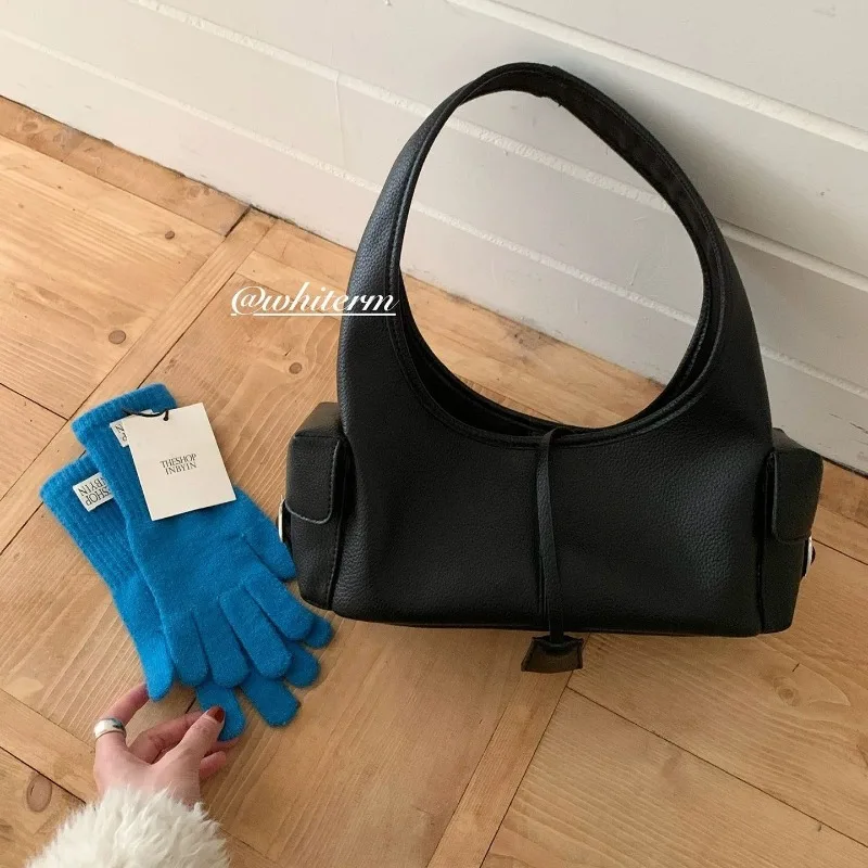 Korean Version of Autumn Winter New Ins Niche Women's Bag Retro Suede Multi-pocket Shoulder Handbag Exquisite Simple and Casual