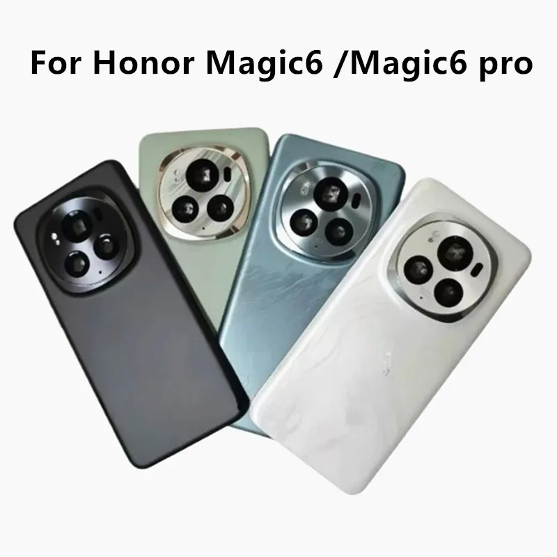 Battery Cover For Honor Magic6 Back Cover Rear Door Housing Case For Honor Magic 6 Pro Back Cover Replacement With lenses
