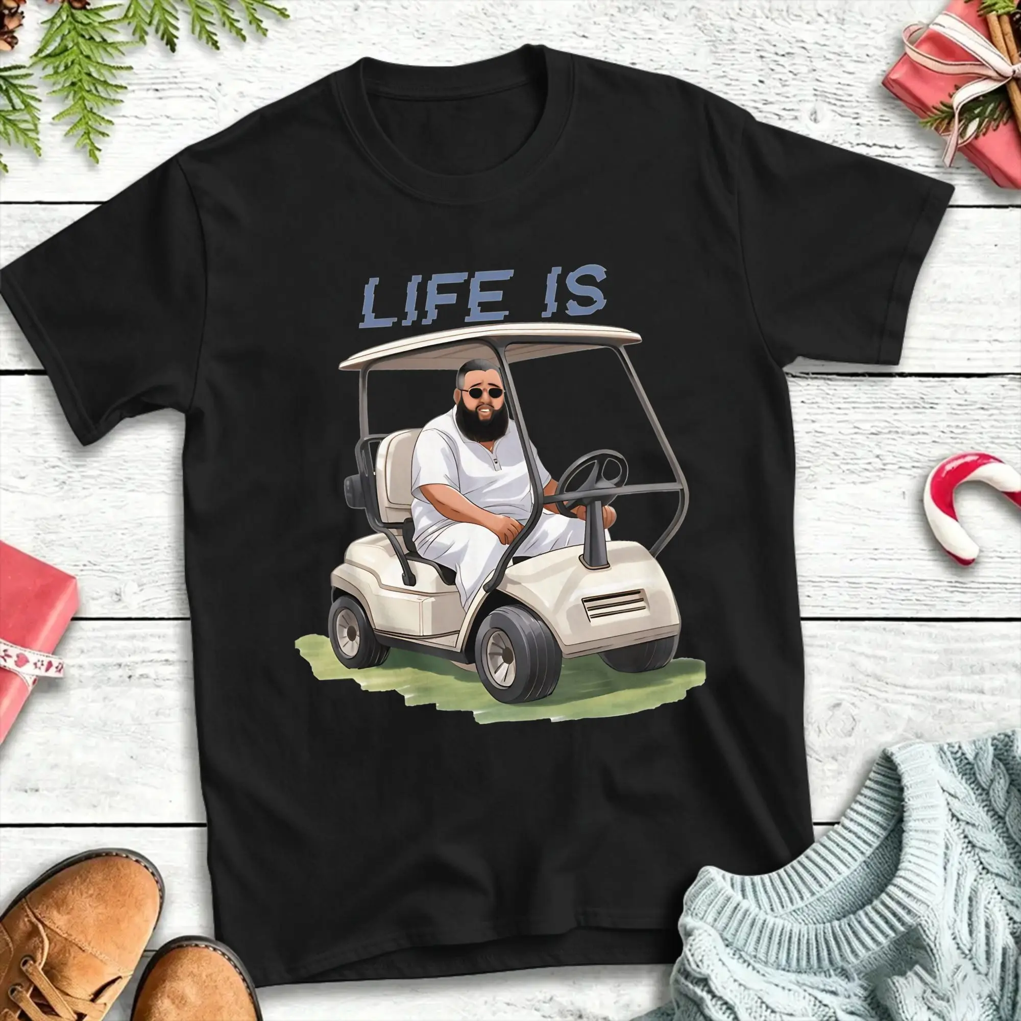 Men's T-Shirt DJ Khaled Let's Go Golfing  T Shirts Fashion  Summer Tees Vintage Cotton Tops Plus Size 6XL