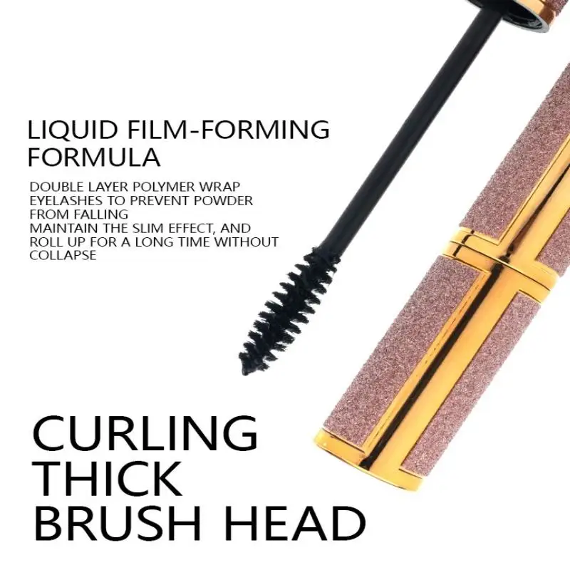 Máscara de pestañas resistente al agua 4D de 12g para longitud y volumen extremos, cosméticos de maquillaje de pestañas negros de larga duración a prueba de manchas