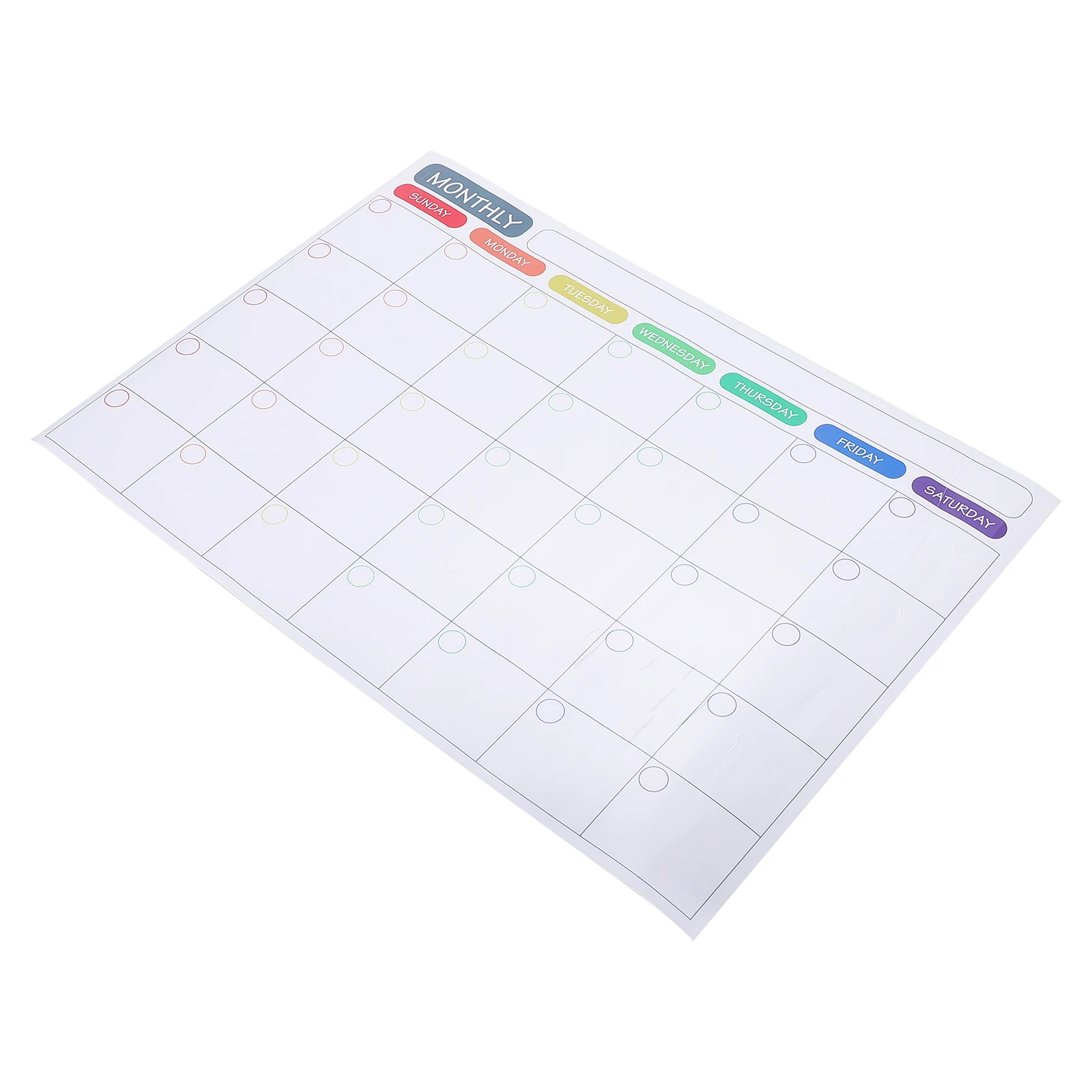 Dry Erase Memo Whiteboard Planner Board Reusable Monthly Schedule Reminder Premium Pet Material Erasable Magnetic For