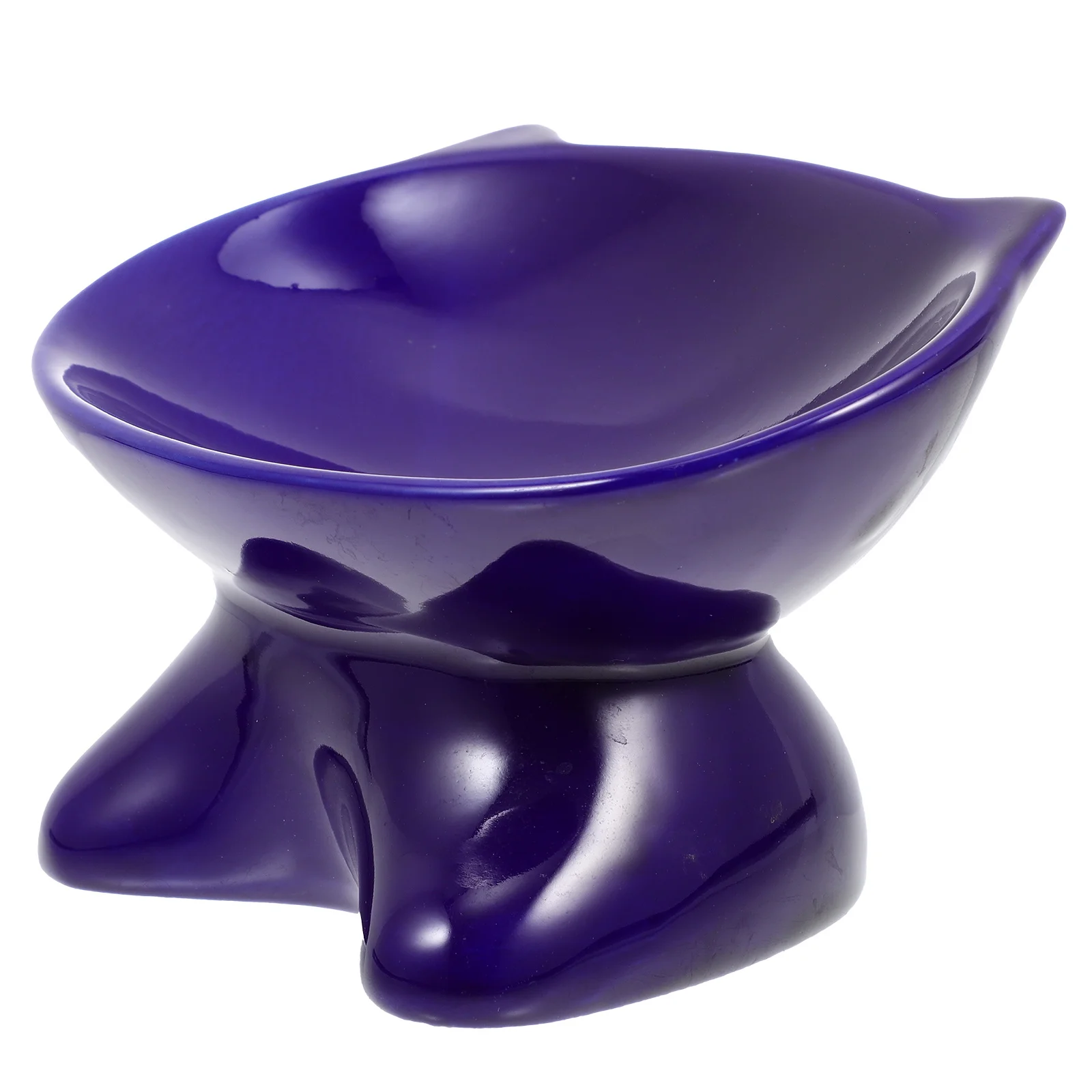 

Cat Face Shaped Ceramic Pet Bowl Anti-Upset Feeding Water Holder Sloping Design Non-Slip Easy Clean Dog Cat Bowls