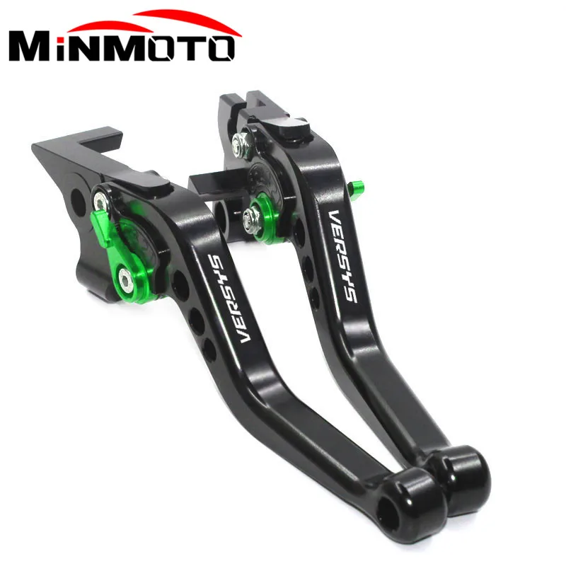 High quality Motorcycle Green CNC Adjustable Clutch Brake Levers FOR Kawasaki Versys 650 2006 2007 2008 Versys 650 2009-2014