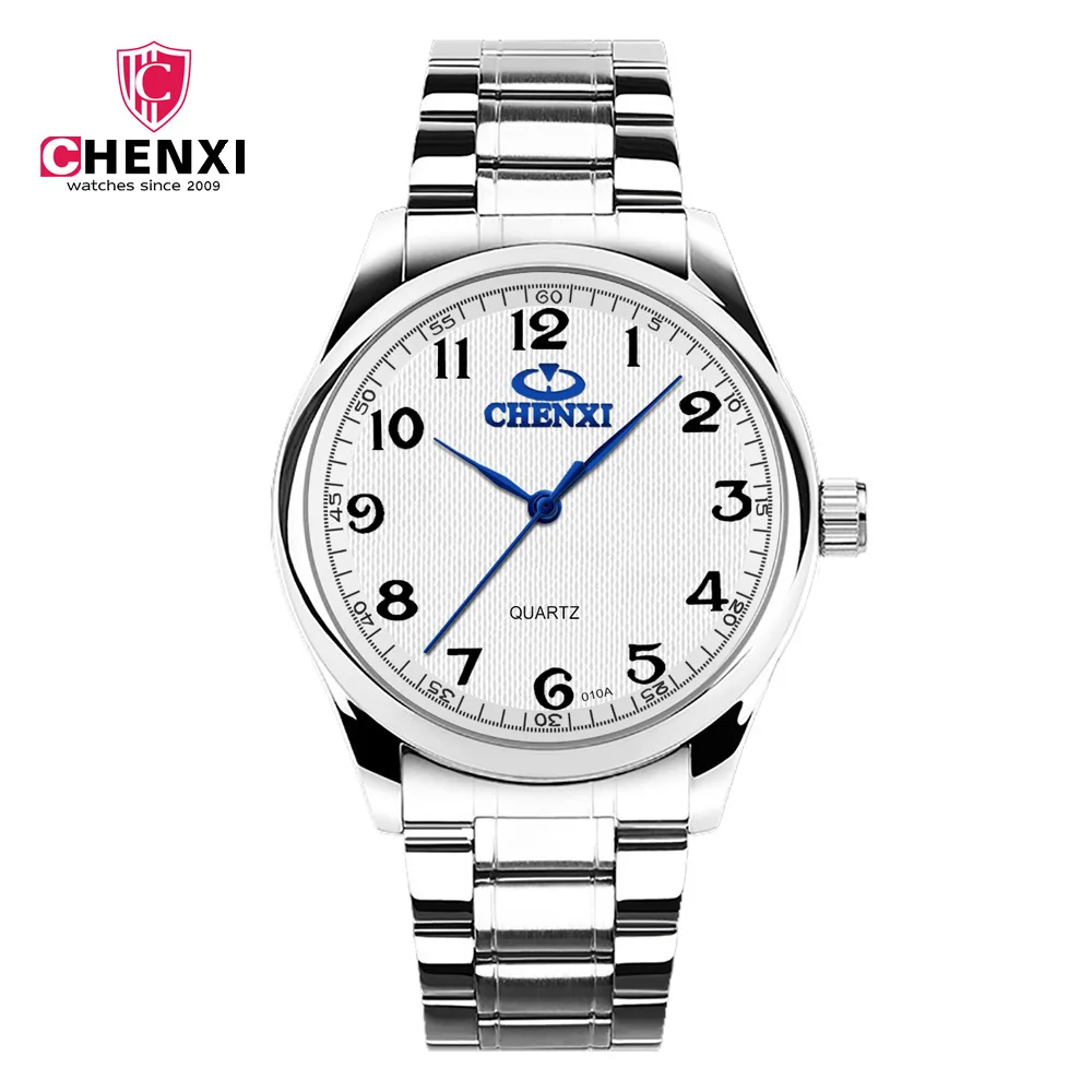 Fashion CHENXI Brand Classic Luxury Quartz Ladies Casual Watches Noble Gift Clock Women Wristwatch Stainless Steel Silver Female