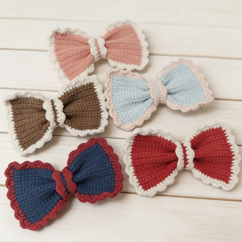 

Crochet large bow hair clip, perfect as a small holiday gift