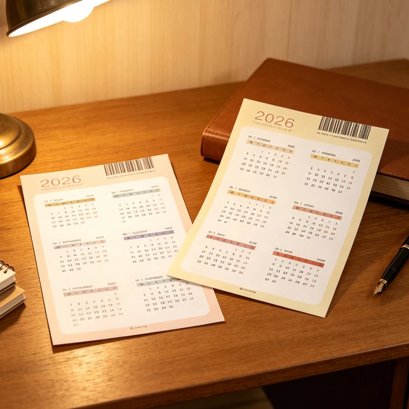 Fromthenon 2026 Calendar Stickers Traveller\'s Notebook Planner Journal Annual Calendar Stickers Office Stationery Supplies