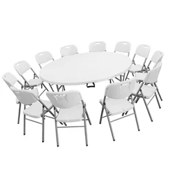 10 people round hdpe plastic 5 ft folding round table