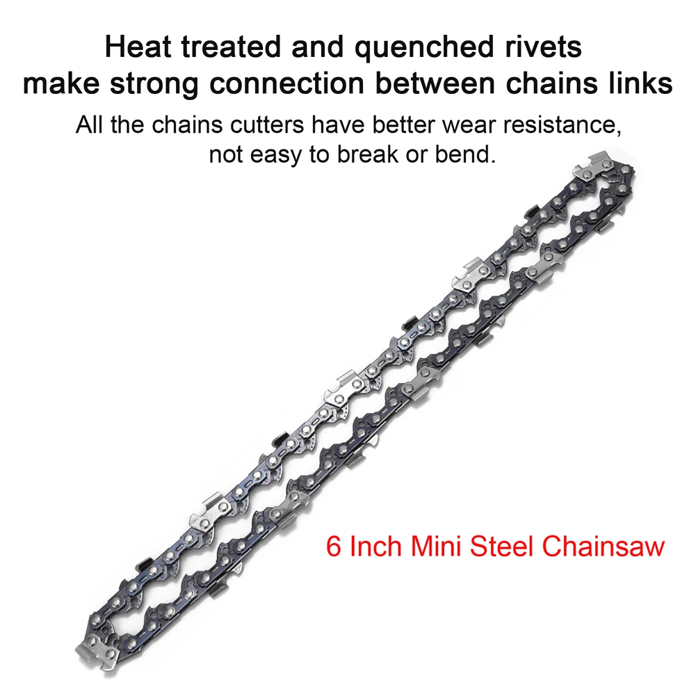 5 PCS/10PCS/20PCS  6 Inch Mini Steel Chainsaw Chains Electric Chainsaws Accessory Practical Chain Replacement For Electric Chain