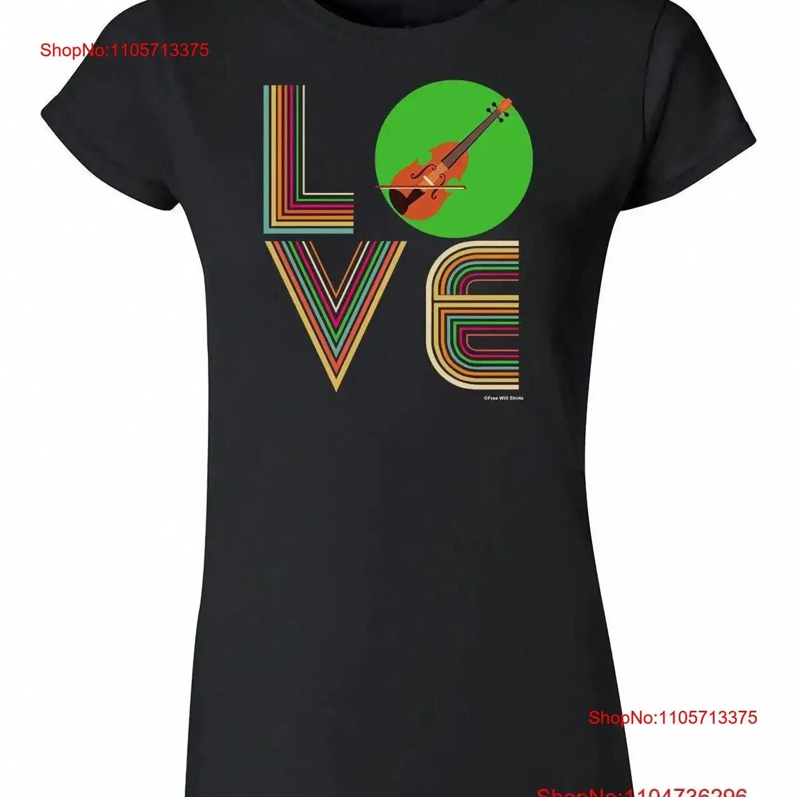Love Music Violin Ladies Women T Shirt SALE Clearance Present Instrument vintage Washed Soft Stylish Comfortable graphic