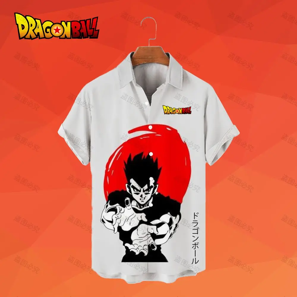 Men's Shirts Vegeta Dragon Ball Z 5XL Fashion Hawaiian Shirt 2023 Shirts and Blouses Summer Streetwear Oversized Cool Goku Y2k