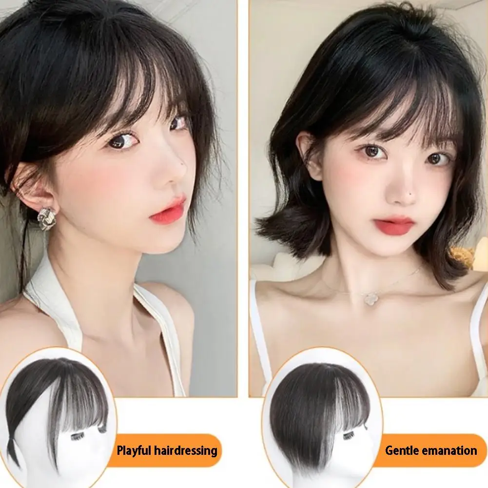 Air Bangs Wig Clip Hairstyle Tool Hair Clip Extension Synthetic Hair Tassels Natural Wig Women's Hair Clip Bangs