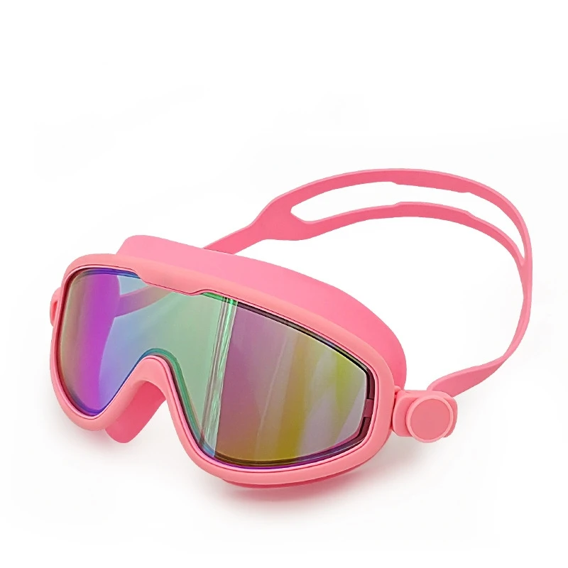 Lunettes de natation anti-buée pour adultes, lunettes de natation de plage en silicone réglables, lunettes de natation professionnelles, protection anti-UV, grande vue, eau