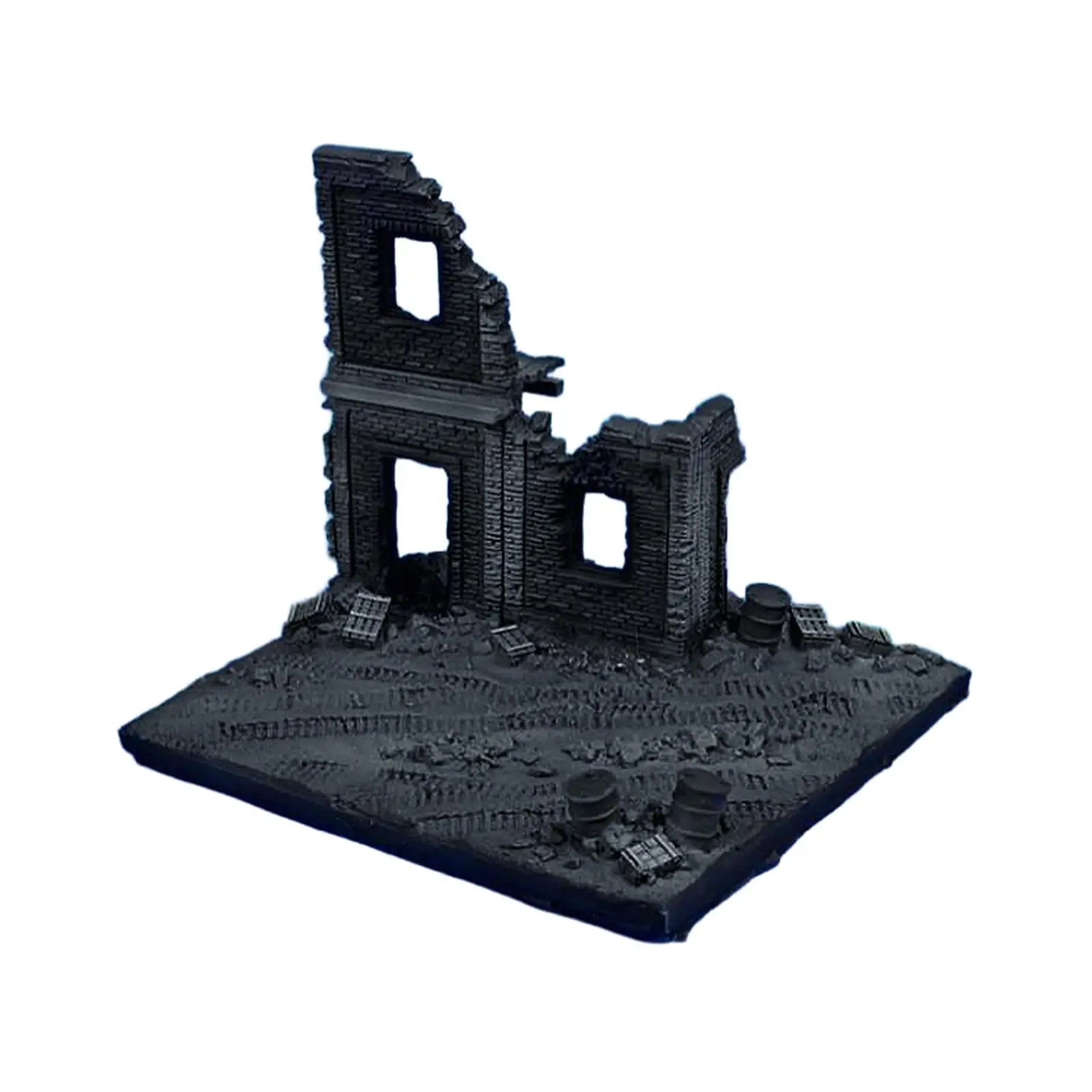 1/72 modelo de casa destripada decoração de cenário ruínas em miniatura acessório modelo diorama