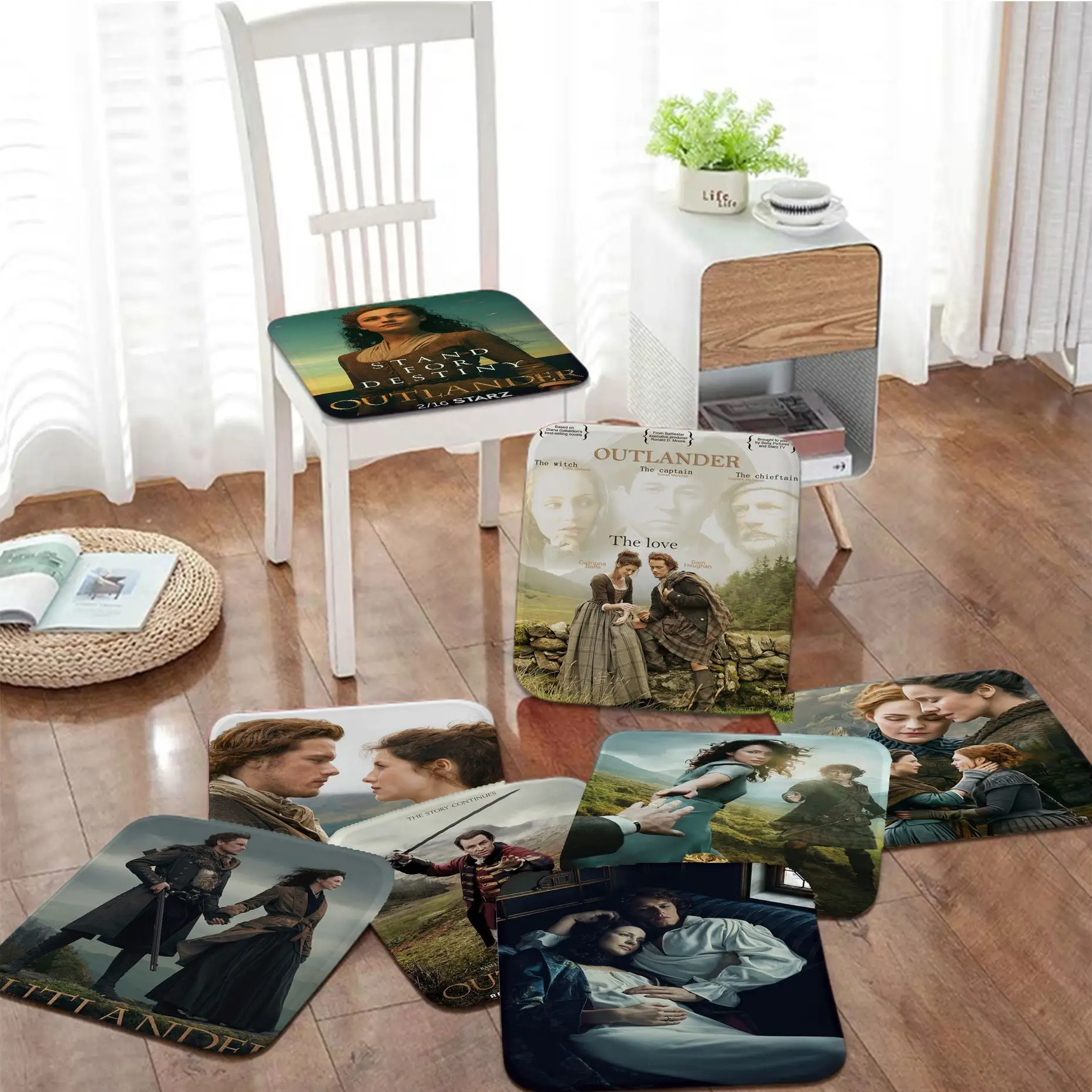 Outlander TV Series Show Simplicity Multi-Color Sofa Mat Dining Room Table Chair Cushions Unisex Fashion Anti-slip Sofa Cushion