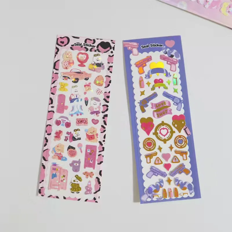 1sheet Cute Flowers Sticker Decorative Planner Diary Scrapbook Stickers Kawaii Stationery Supplies