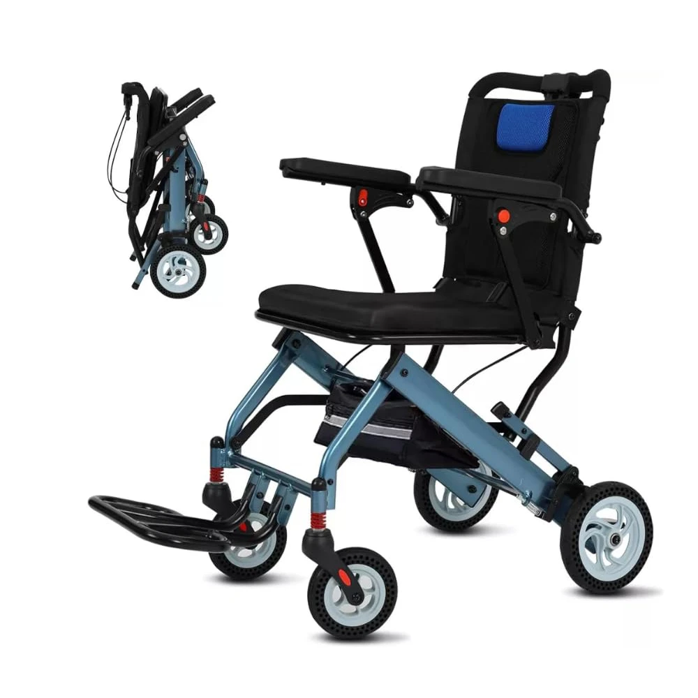 Foldable Lightweight Wheelchair for Adults, 16