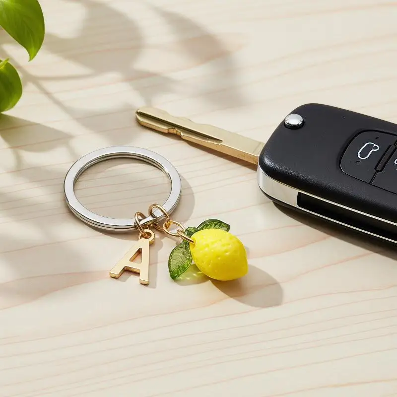 Small Clear Acrylic Lemon Charms Fruit DIY Pendants for Handmade Jewelry Bracelet Keychain Kids Craft Project Supplies view 5