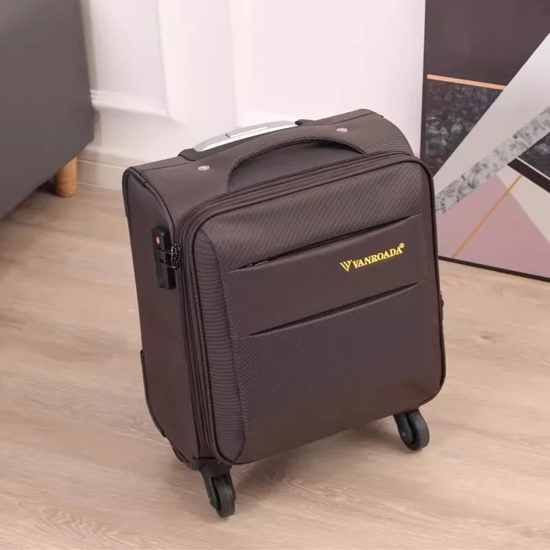 18 Inch Bagage Koffers Op Wielen Draagtas Oxford Canvas Waterdichte Lichtgewicht Koffer Zakelijke Mannelijke Trolley Case