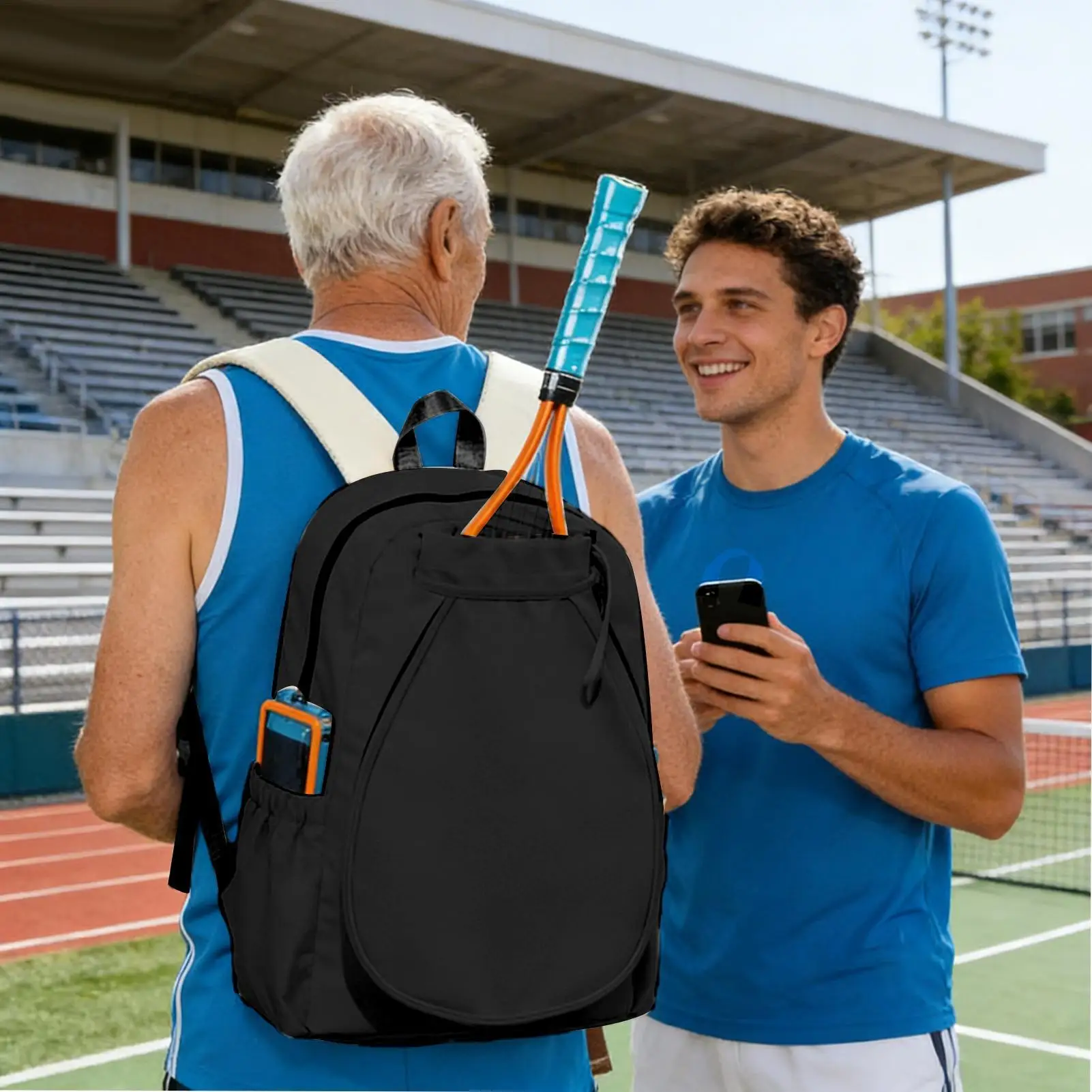 

Pickleball Bag Holds 2 Rackets Fitness Pack With Shoe Compartment And Waterproof Pocket Tennis Racket Backpack For Training