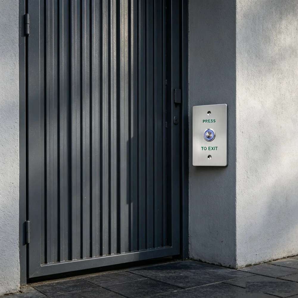Waterproof Outdoor Exit Button for ACS Systems Push Activated Switch with Reset Function for Secure Door Release