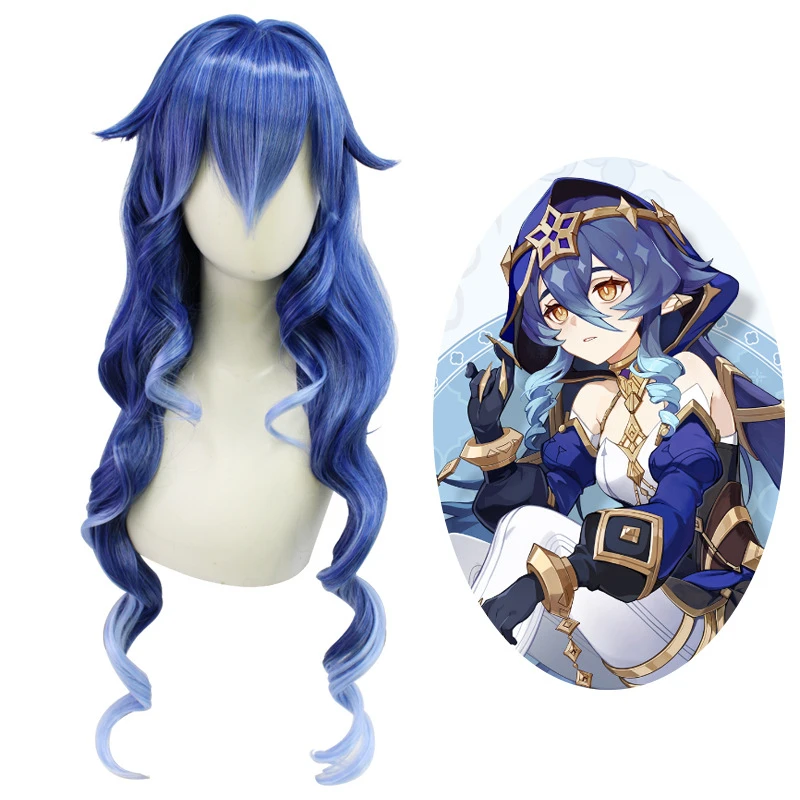 Layla Sumeru Cosplay Fantasia, Layla Conjunto Completo, Headwear, Vestido, Meias, Peruca, Jogo Anime, Genshin Impact