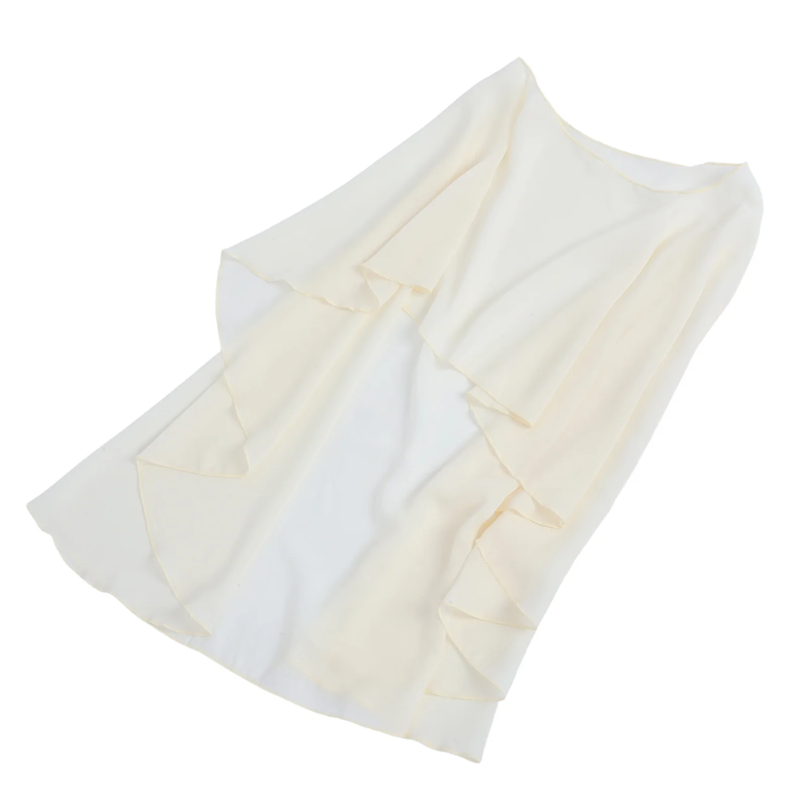 

Lightweight Polyester Evening Light Yellow Solid Design Long Length Cover Up Shawl for Wedding Parties Outdoor Evening