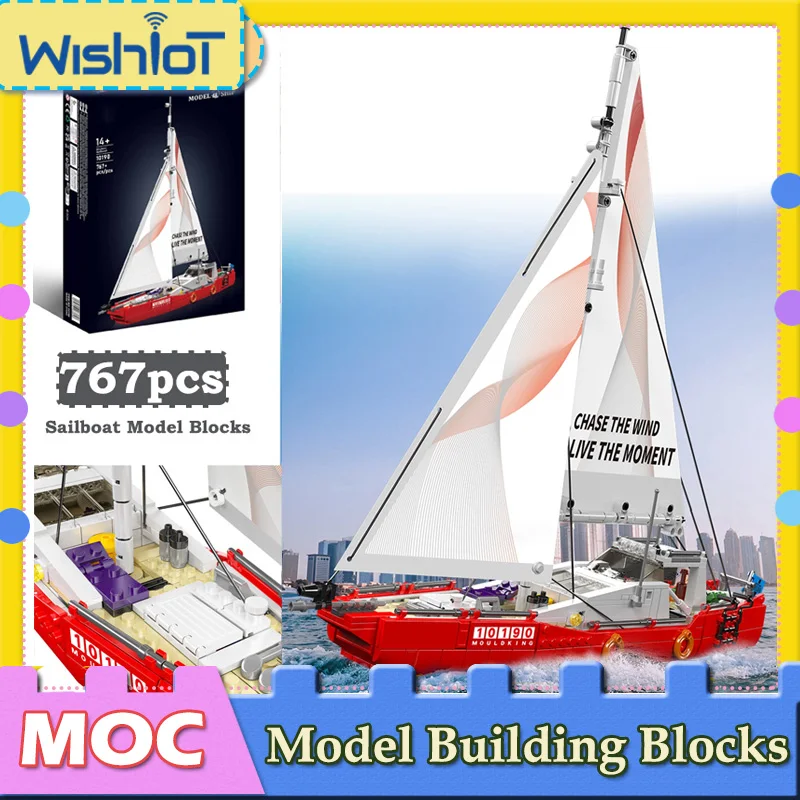 

767 шт., современная модель парусной лодки, набор строительных блоков, собранные для мальчиков, коллекционная морская парусная лодка, декоративные кирпичи, подарки для взрослых