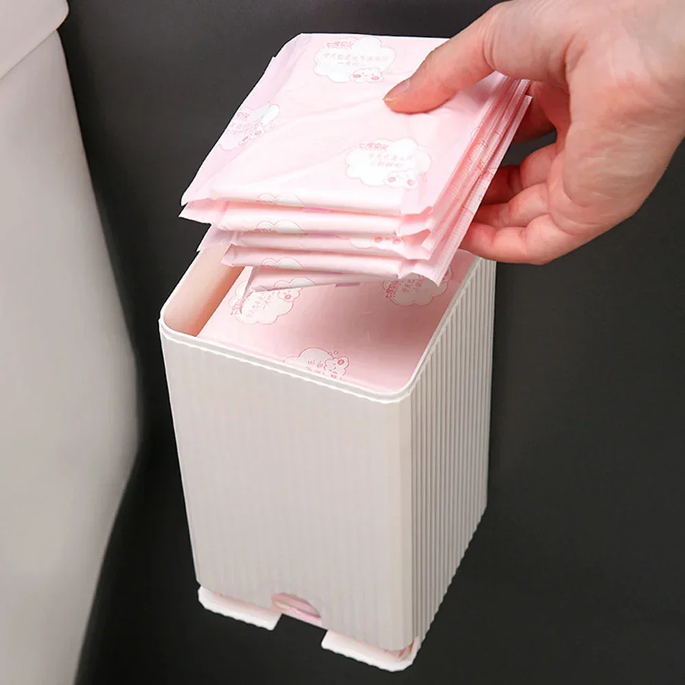 

1pcs Tissue Paper Box Storage Box Organizer Box Sanitary Napkin Holder Bathroom Supplies Flip Cover Dustproof Organizadores