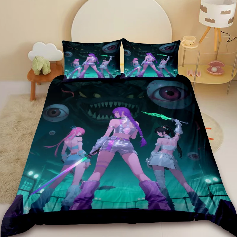 

Saja Boys K-pop Demon Hunters Duvet Cover Kids Bedding Set Quilt Cover Bedroom Dormitory Decor Children Holiday Gifts