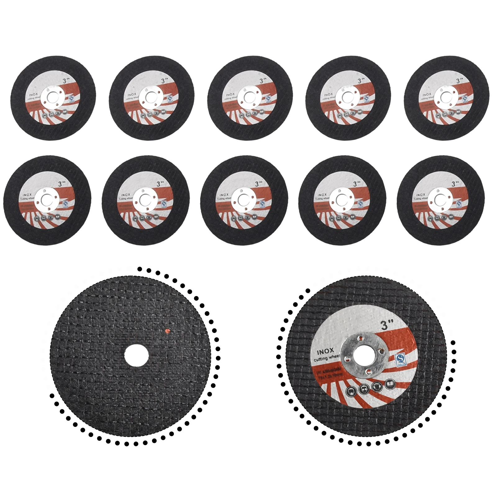 

10pcs Mini Cutting Disc Circular Resin Grinding Wheel 75mm For Angle Grinder Practical Black Tool Parts