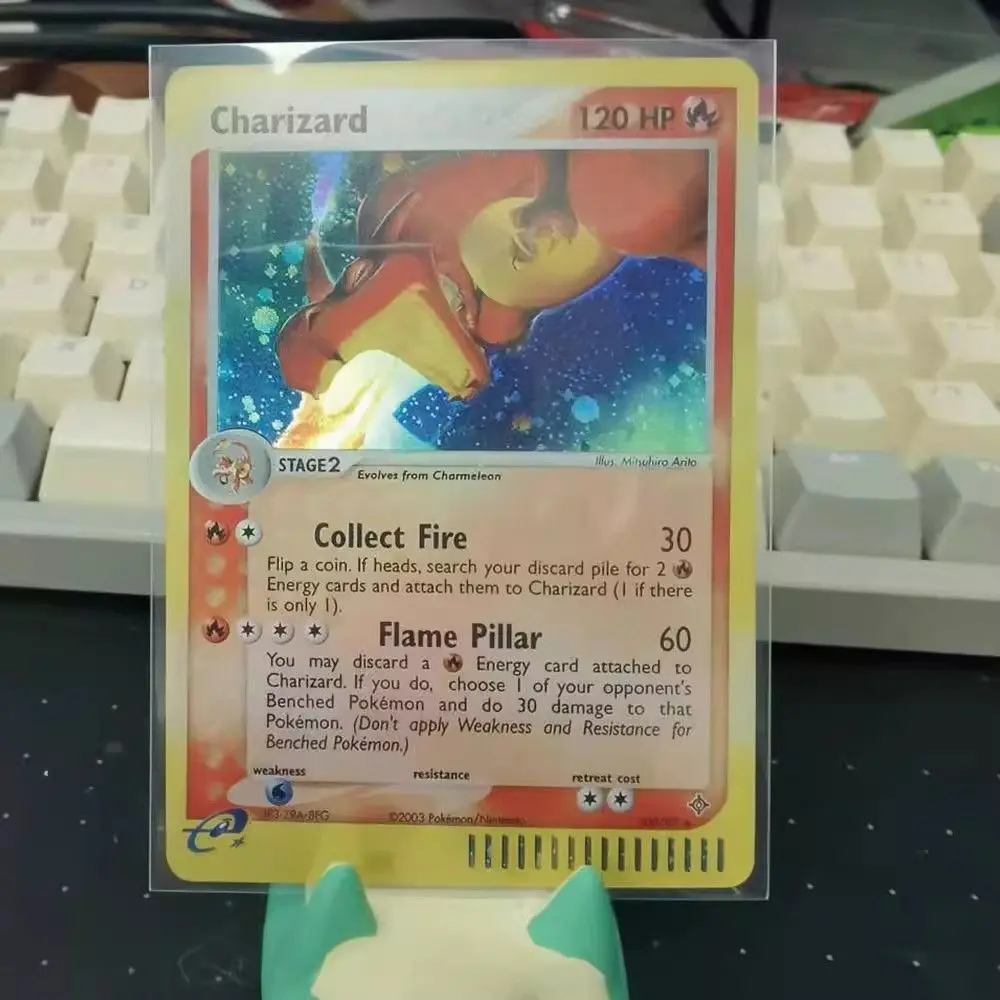 لتقوم بها بنفسك 5 قطعة Charizard احباط بطاقة PKM بطاقة حوش الجيب PTCG لعبة التجارة واحدة احباط جمع بطاقات الأولاد اللعب الهدايا #4