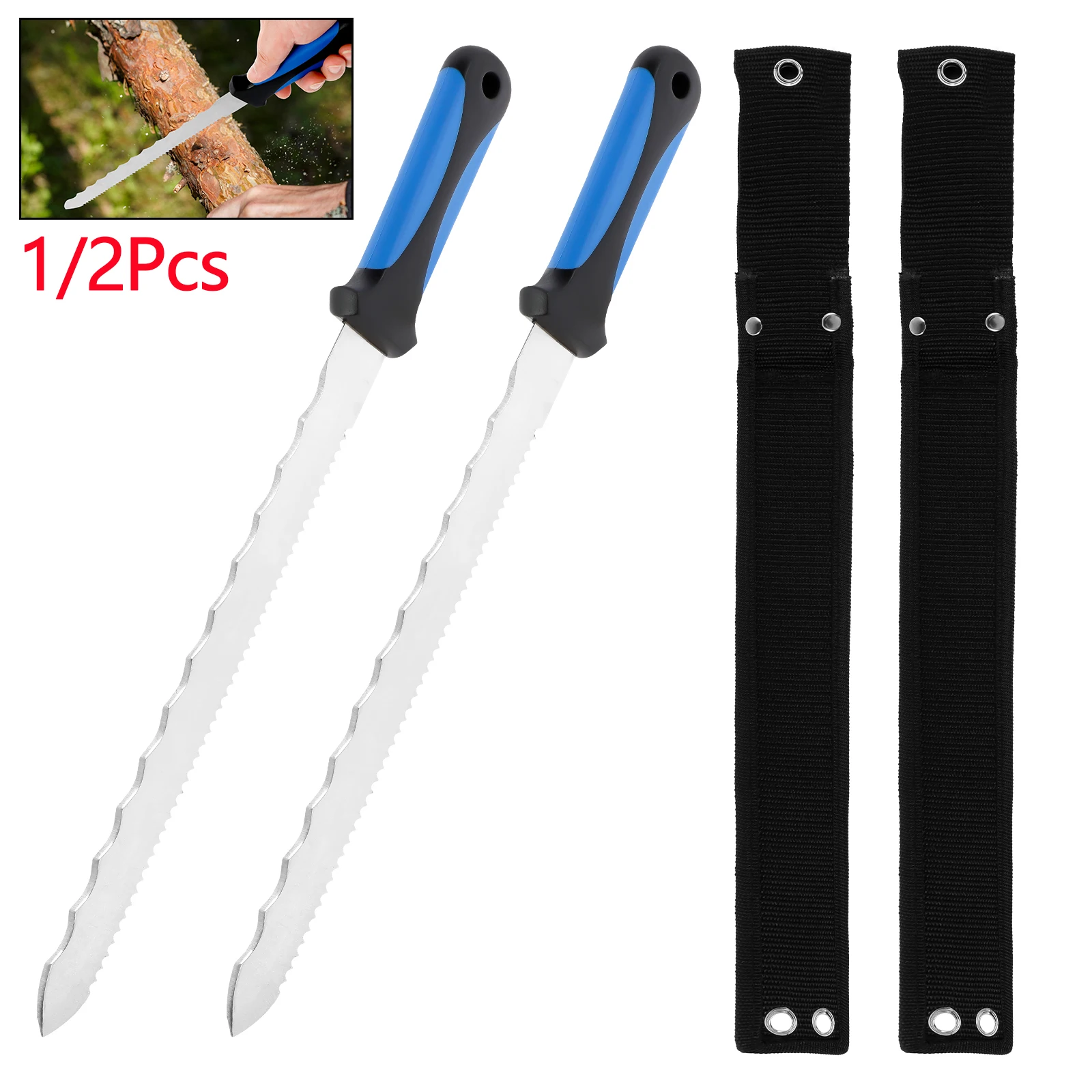 

1/2 шт. ручная пила с нескользящей ручкой, промывочная пила, лезвие из нержавеющей стали, изоляционный резак, двухсторонняя зубчатая деревообрабатывающая резка