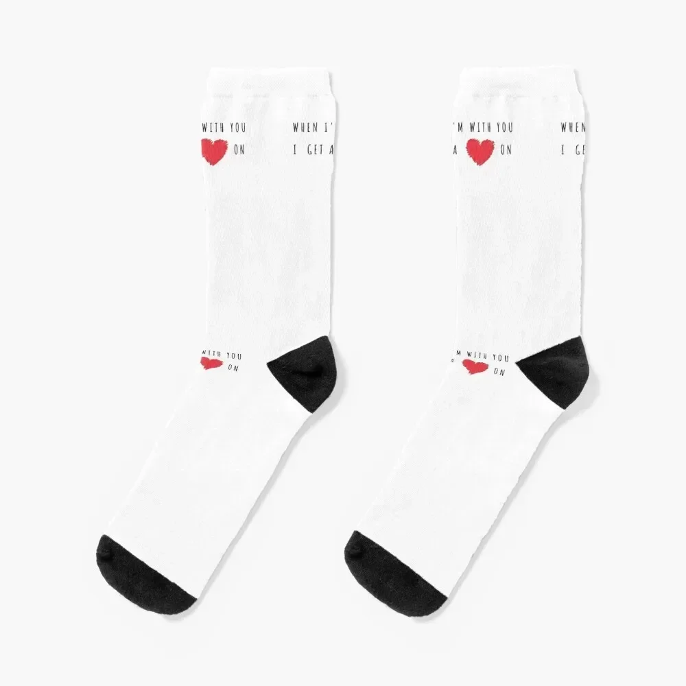 

When I'm with you I get a heart on - Funny and Naughty 2021 Valentines day/Cupid Gift Socks New year's Socks Men's Women's