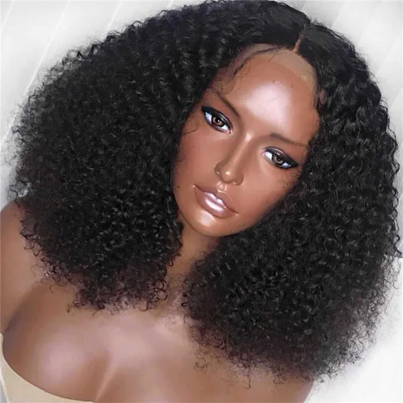 European and American wig with short curls, fluffy hair, high temperature silk, synthetic fiber, rose net, full head cover