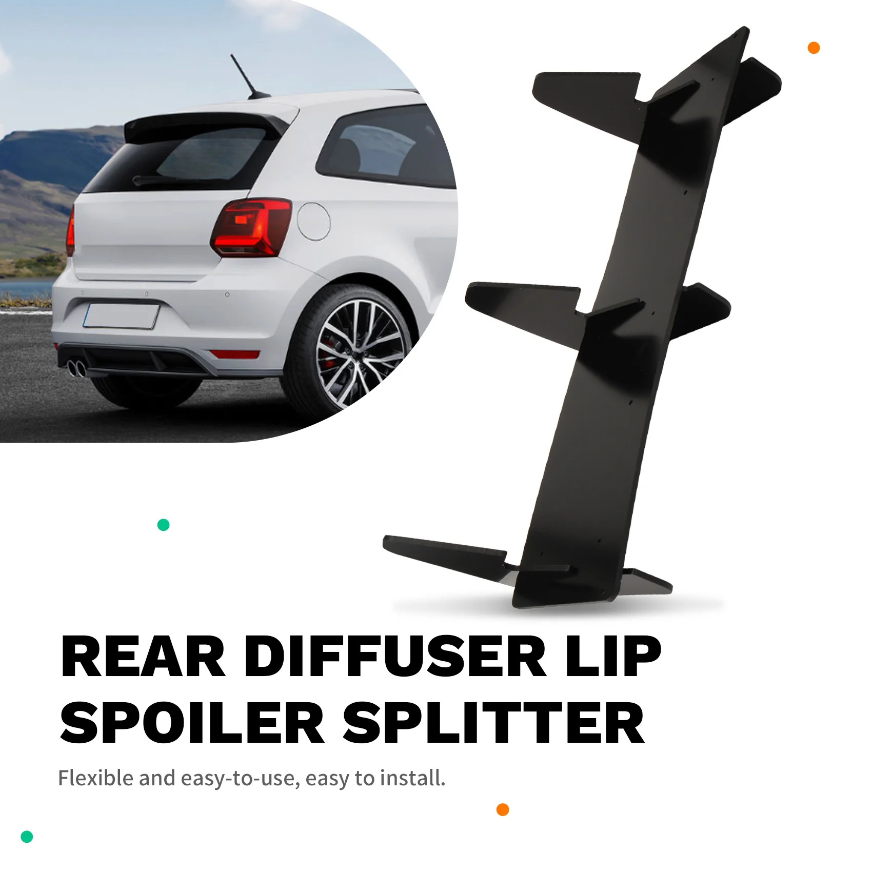 

Задний бампер автомобиля, диффузор, спойлер, сплиттер для VW Polo