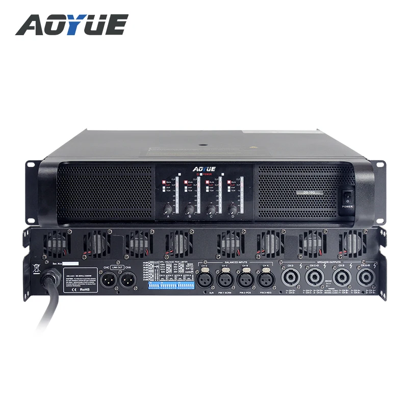 

Aoyue DS-10Q Sound System 4 Channel Audio Stage Speaker Amplifier Big Power 1500 Watts Professional