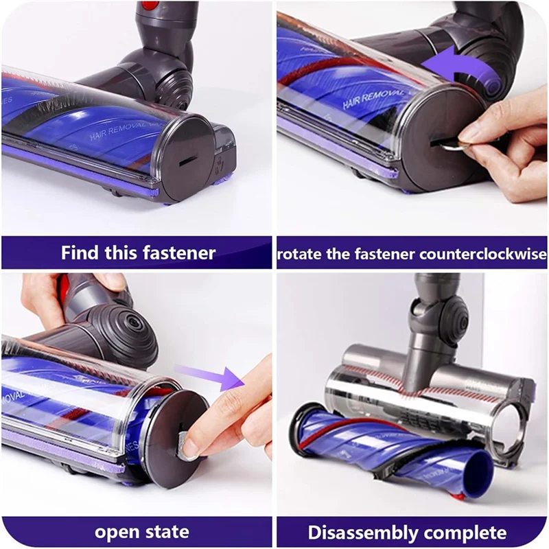BAAO-Upgrade Anti-Tangle Cleaner Head For Dyson Digital Slim/V12 Detect Slim Vacuum Attachments For Carpets Hardwood Floor