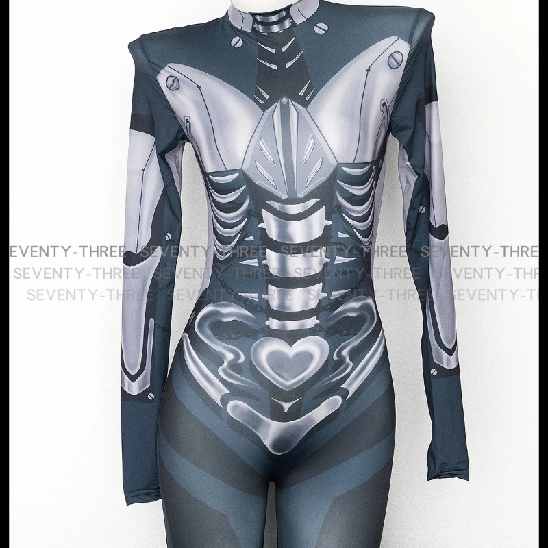 Punk Anime Girls Cyber Skeleton Lady Fashion Cosplay Sukumizu Women Lolita Costumes Swimwear Sexy Sport Bodysuit Lingeries Gift