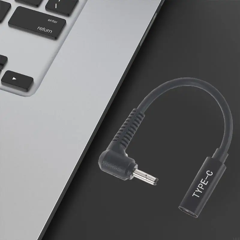 Y4Ue Black Typ C Weiblich für 4.0x1.7mm 20 V für Laptop -Ladekabel