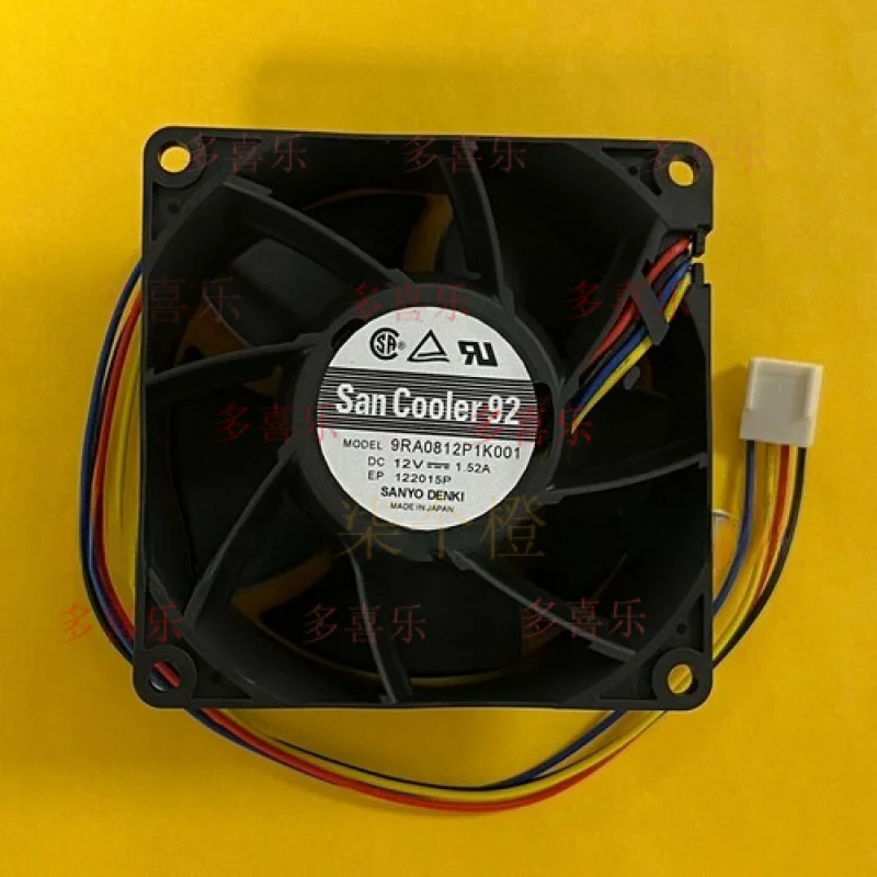 

ZMZM для SANYO 9RA0812P1K001 DC12V 1.52A 80*80*38MM 4-проводной бесшумный охлаждающий вентилятор