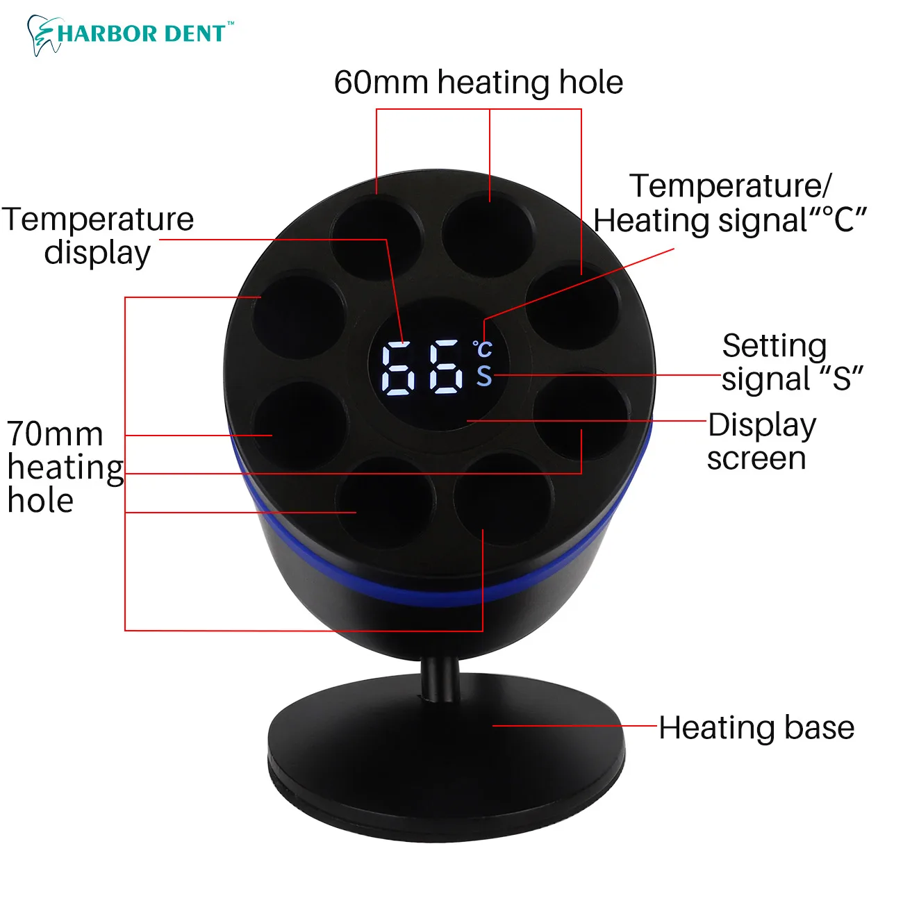 Dental AR Resin Heater Composite Heater Dentistry Material Heater Equipment With Display Screen