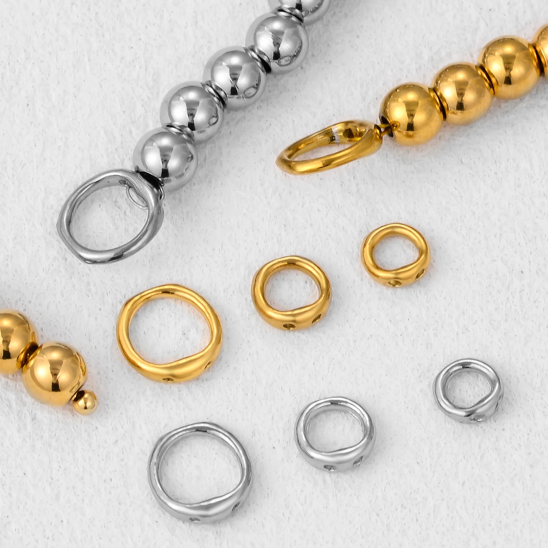 20개 스테인리스 스틸 이중 홀 커넥터 훅 클래스프 엔 - Jewelry Making Ring Tool 리뷰 및 가격