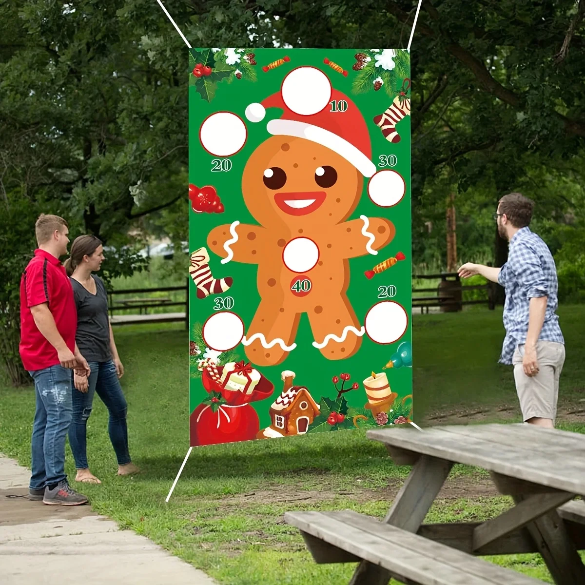 عيد الميلاد متعة رمي لعبة خلفية القماش، متعة خلفية القماش حفلة عيد الميلاد الديكور خلفية القماش #5