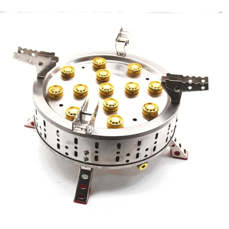 PARA forno a gás portátil ao ar livre de aço inoxidável de alta qualidade de fábrica fogão de acampamento de 13 núcleos