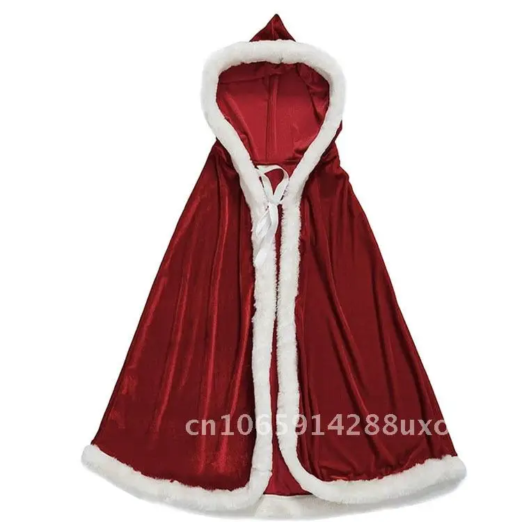 

New Christmas Cloak Adult Cloak Children's Christmas Cloak Santa Claus Cosplay Props Party Dress