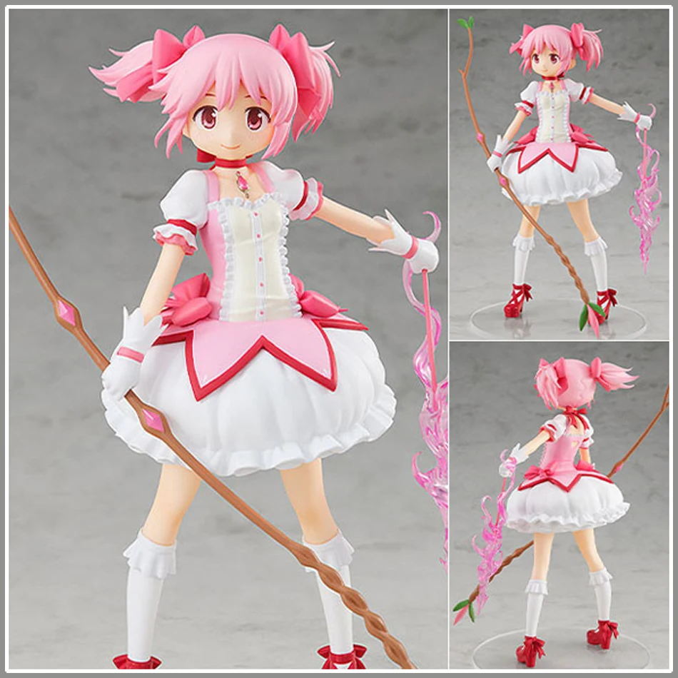 18CM Anime Puella Magi Madoka Magica Kaname Madoka Cartoon-Figur PVC-Modell Desktop-Ornamente Kinderspielzeug Feiertagsgeschenke