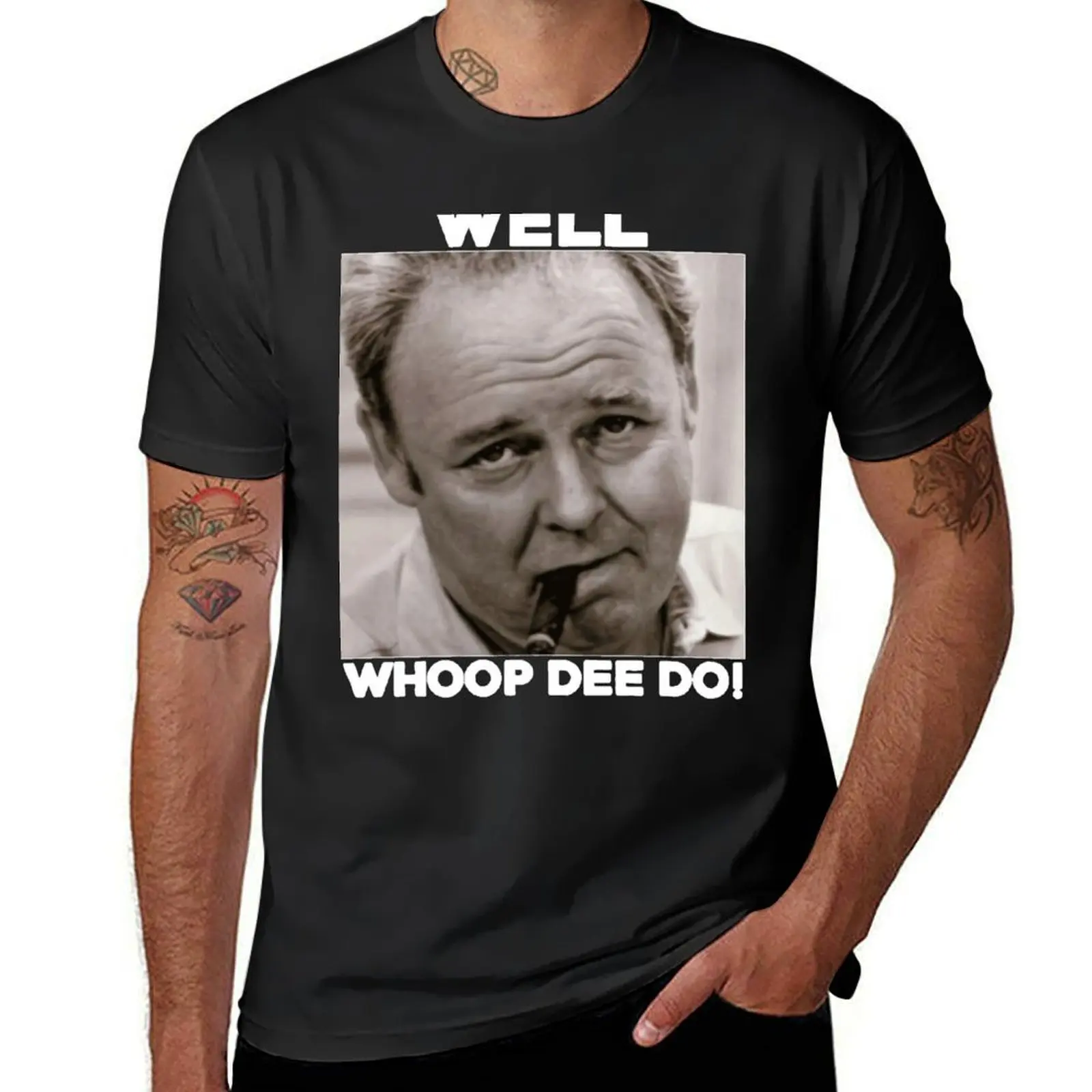 Archie Bunker Funny 70S V Quote Whoop Dee Do Fan Vintage Men Gift Ee T-Shirt anime clothes quick drying Men's cotton t-shirt